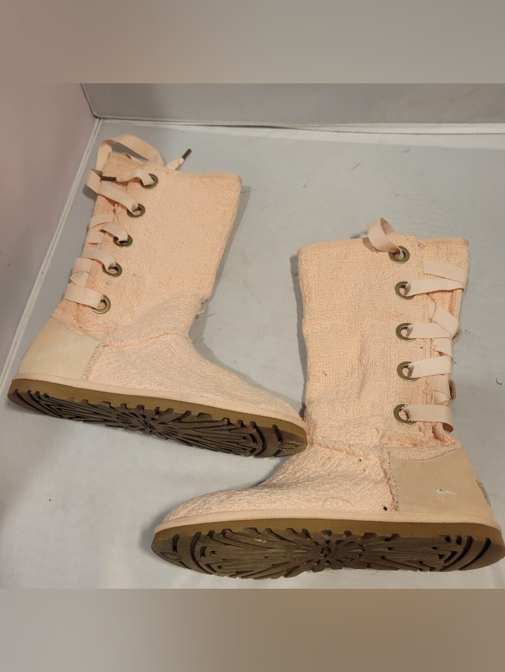 UGG Heirloom Lace Up Boots 1000693 Winter Spring Women's Size 7